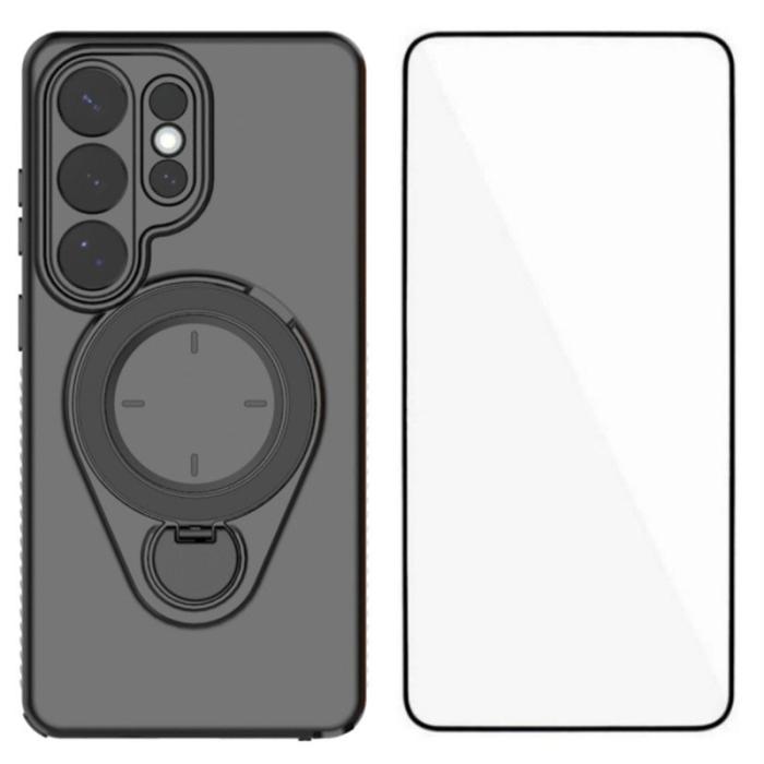 OEM - Mobilskal för Samsung Galaxy S26 Ultra Kickstand PC + TPU - Svart