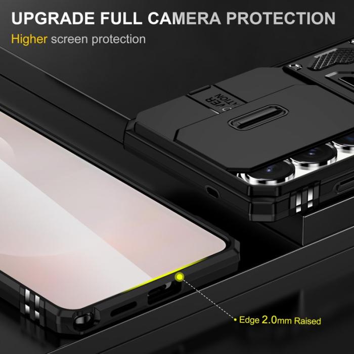 OEM - Mobilskal för Samsung Galaxy S26 Ultra Kickstand PC + TPU - Svart