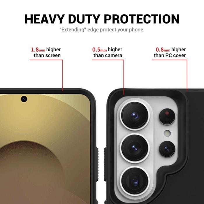 OEM - Mobilskal för Samsung Galaxy S26 Ultra Kickstand PC + TPU - Svart