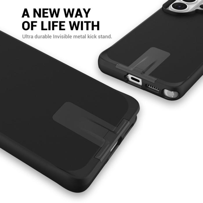OEM - Mobilskal för Samsung Galaxy S26 Ultra Kickstand PC + TPU - Svart