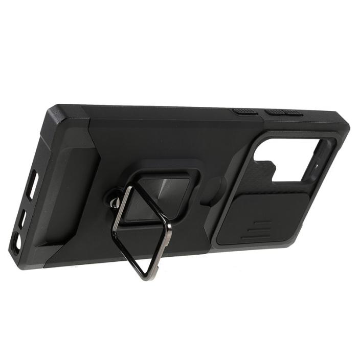 OEM - Mobilskal för Samsung Galaxy S26 Ultra Kickstand PC + TPU - Svart