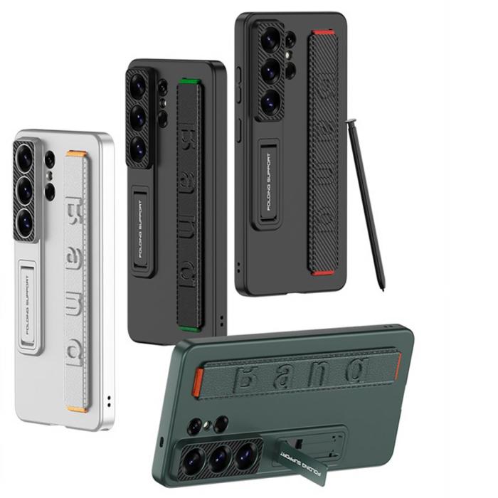 GKK - GKK Mobilskal för Samsung Galaxy S26 Ultra Kickstand PU + PC - Grå