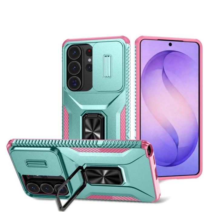 OEM - Mobilskal för Samsung Galaxy S26 Ultra Kickstand TPU + PC - Grön