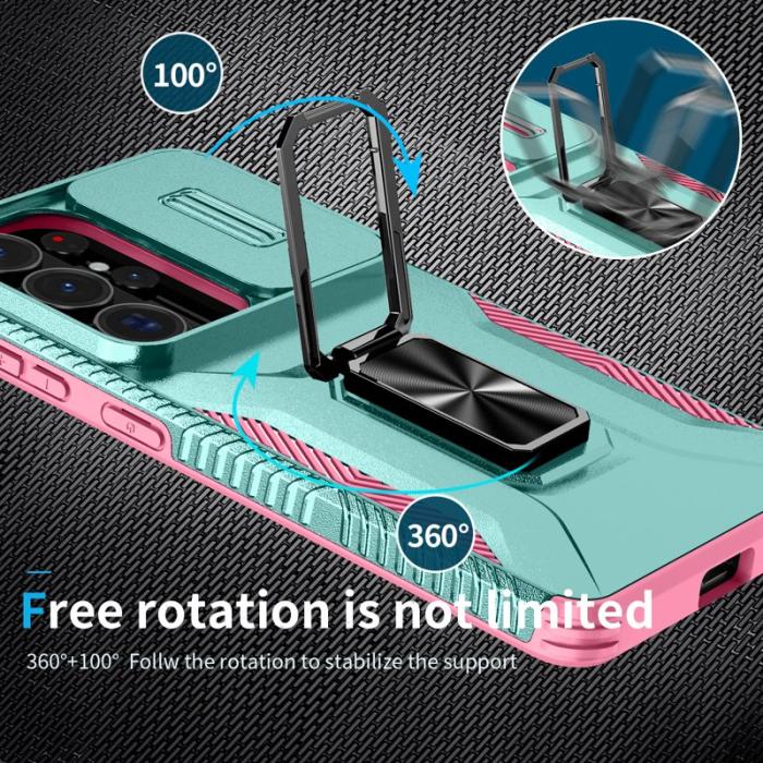 OEM - Mobilskal för Samsung Galaxy S26 Ultra Kickstand TPU + PC - Grön