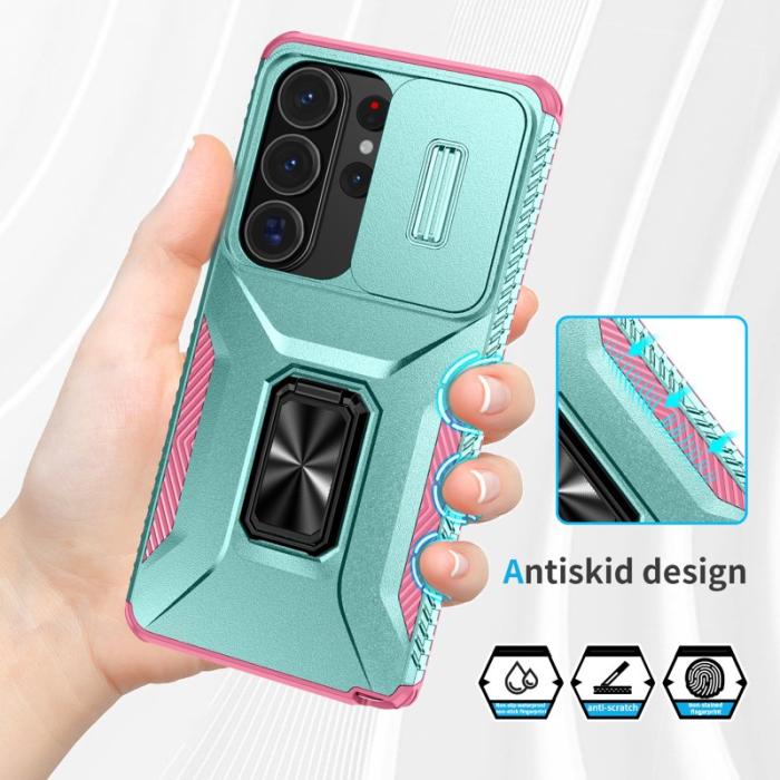 OEM - Mobilskal för Samsung Galaxy S26 Ultra Kickstand TPU + PC - Grön