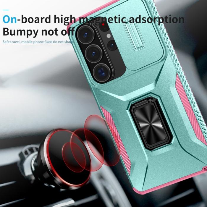 OEM - Mobilskal för Samsung Galaxy S26 Ultra Kickstand TPU + PC - Grön