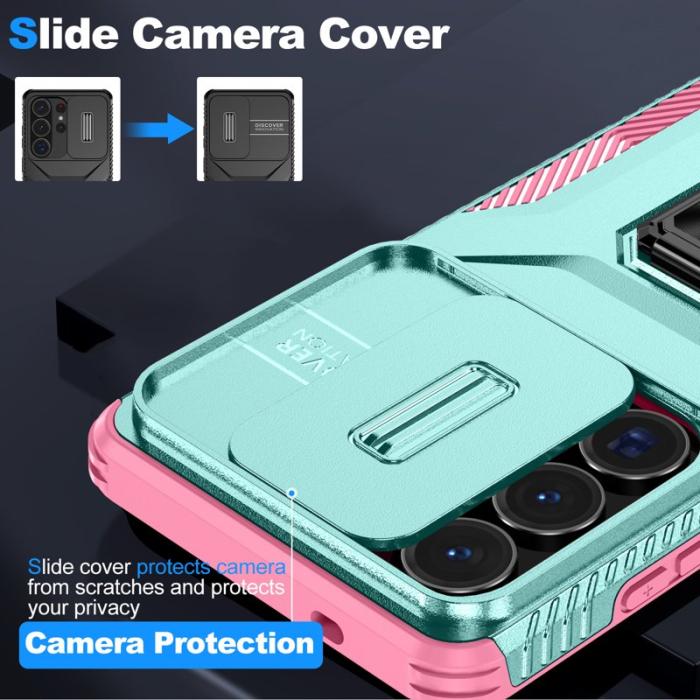 OEM - Mobilskal för Samsung Galaxy S26 Ultra Kickstand TPU + PC - Grön