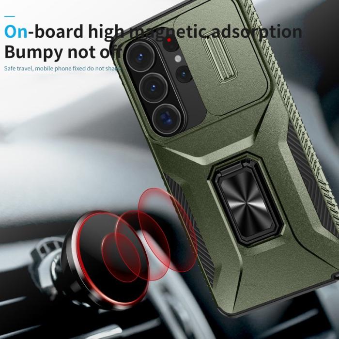 OEM - Mobilskal för Samsung Galaxy S26 Ultra Kickstand TPU + PC - Grön