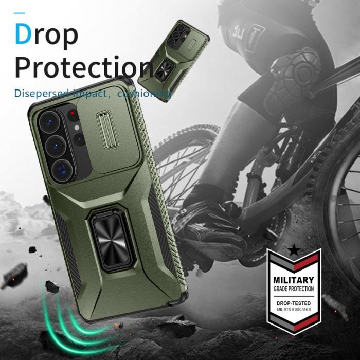 OEM - Mobilskal för Samsung Galaxy S26 Ultra Kickstand TPU + PC - Grön