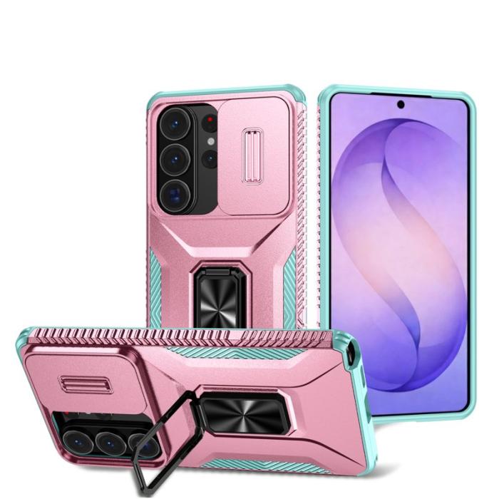 OEM - Mobilskal för Samsung Galaxy S26 Ultra Kickstand TPU + PC - Rosa