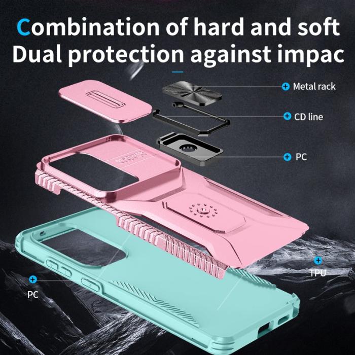 OEM - Mobilskal för Samsung Galaxy S26 Ultra Kickstand TPU + PC - Rosa