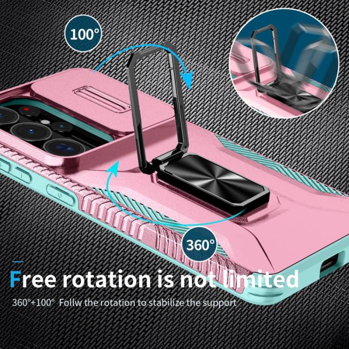 OEM - Mobilskal för Samsung Galaxy S26 Ultra Kickstand TPU + PC - Rosa