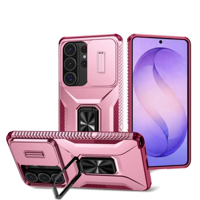 OEM - Mobilskal för Samsung Galaxy S26 Ultra Kickstand TPU + PC - Rosa