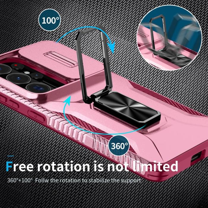 OEM - Mobilskal för Samsung Galaxy S26 Ultra Kickstand TPU + PC - Rosa