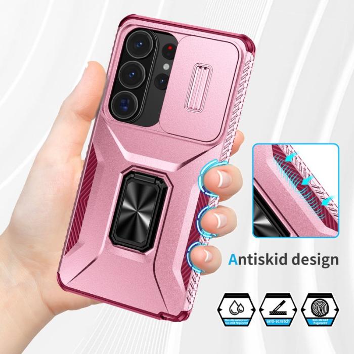 OEM - Mobilskal för Samsung Galaxy S26 Ultra Kickstand TPU + PC - Rosa