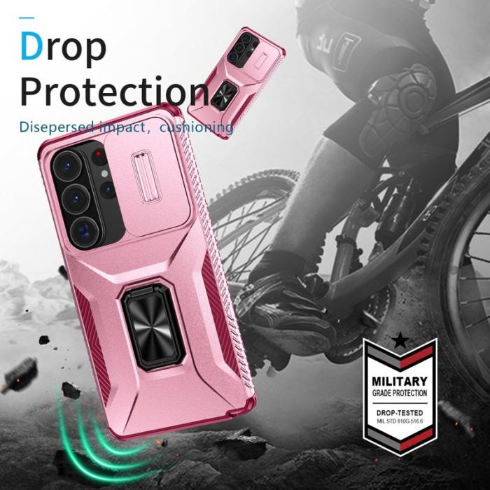 OEM - Mobilskal för Samsung Galaxy S26 Ultra Kickstand TPU + PC - Rosa