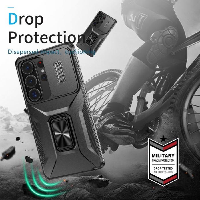 OEM - Mobilskal för Samsung Galaxy S26 Ultra Kickstand TPU + PC - Svart