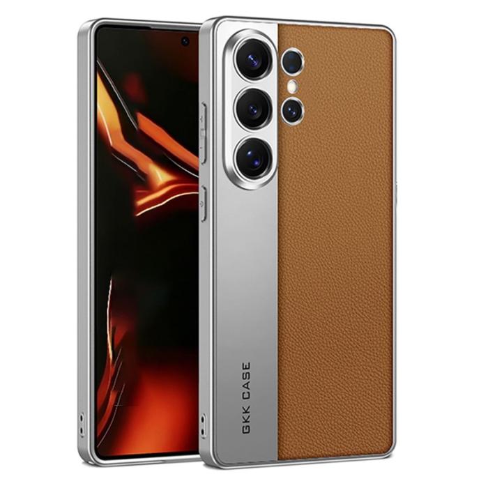 GKK - GKK Mobilskal för Samsung Galaxy S26 Ultra Konstläder + PC + TPU - Brun