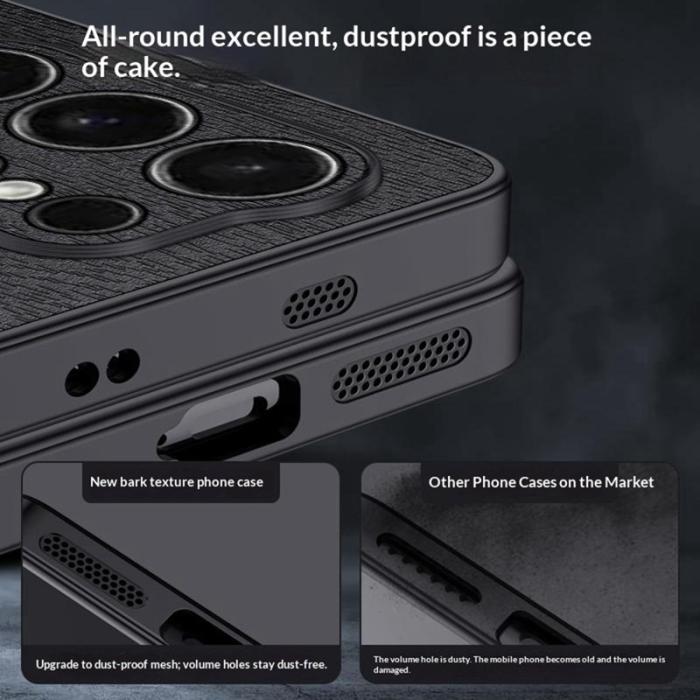 OEM - Mobilskal för Samsung Galaxy S26 Ultra Konstläder PC + TPU - Grå