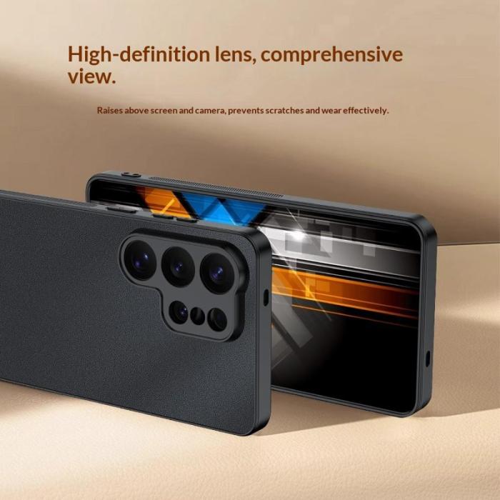 OEM - Mobilskal för Samsung Galaxy S26 Ultra Konstläder PC + TPU - Orange