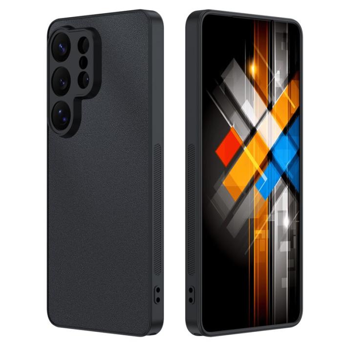 OEM - Mobilskal för Samsung Galaxy S26 Ultra Konstläder PC + TPU - Svart