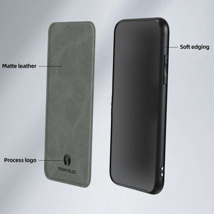 ANNYOJO - Annyojo Mobilskal för Samsung Galaxy S26 Ultra Konstläder + PC + TPU - Svart