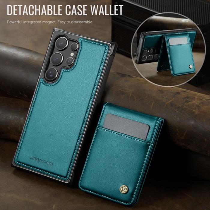 JEEHOOD - JEEHOOD Mobilskal för Samsung Galaxy S26 Ultra Magnetiskt Konstläder - Blå