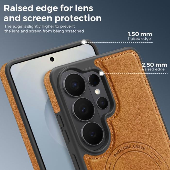 OEM - Mobilskal för Samsung Galaxy S26 Ultra Magnetiskt Konstläder - Brun