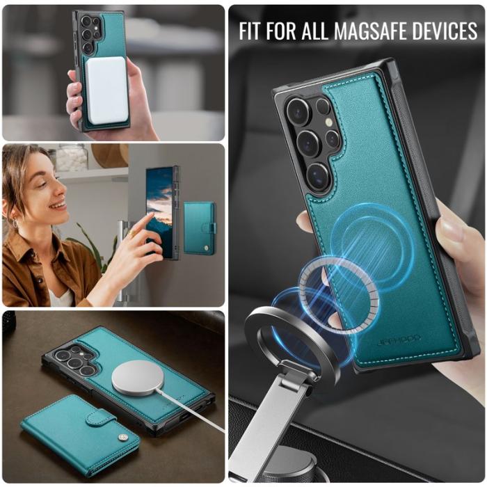 JEEHOOD - JEEHOOD Mobilskal för Samsung Galaxy S26 Ultra Magnetiskt Konstläder - Grön