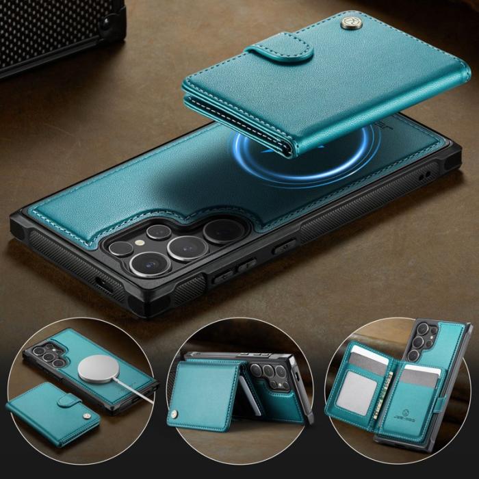 JEEHOOD - JEEHOOD Mobilskal för Samsung Galaxy S26 Ultra Magnetiskt Konstläder - Grön