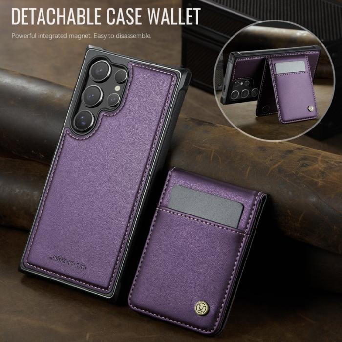 JEEHOOD - JEEHOOD Mobilskal för Samsung Galaxy S26 Ultra Magnetiskt Konstläder - Lila