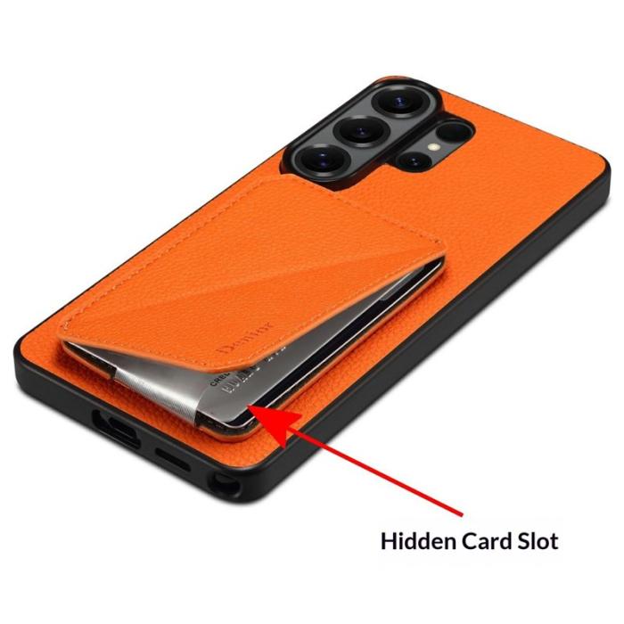 DENIOR - DENIOR Mobilskal för Samsung Galaxy S26 Ultra Magnetiskt Konstläder - Orange