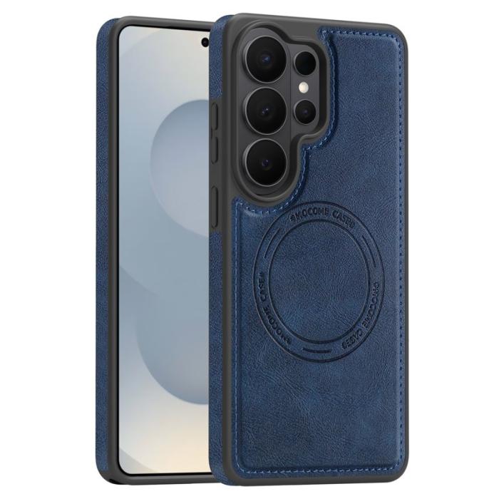 OEM - Mobilskal för Samsung Galaxy S26 Ultra Magnetiskt Konstläder - Safir