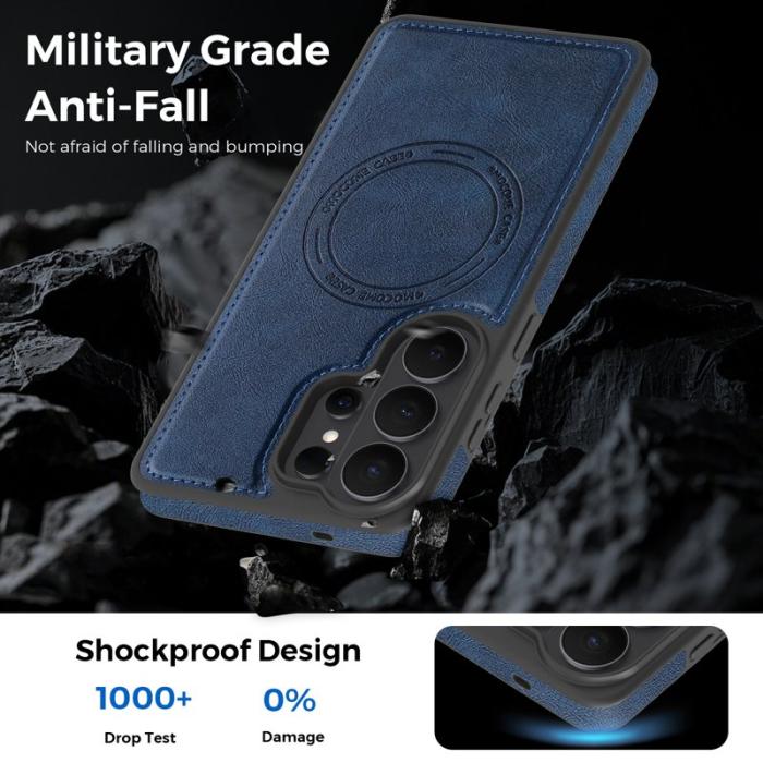 OEM - Mobilskal för Samsung Galaxy S26 Ultra Magnetiskt Konstläder - Safir