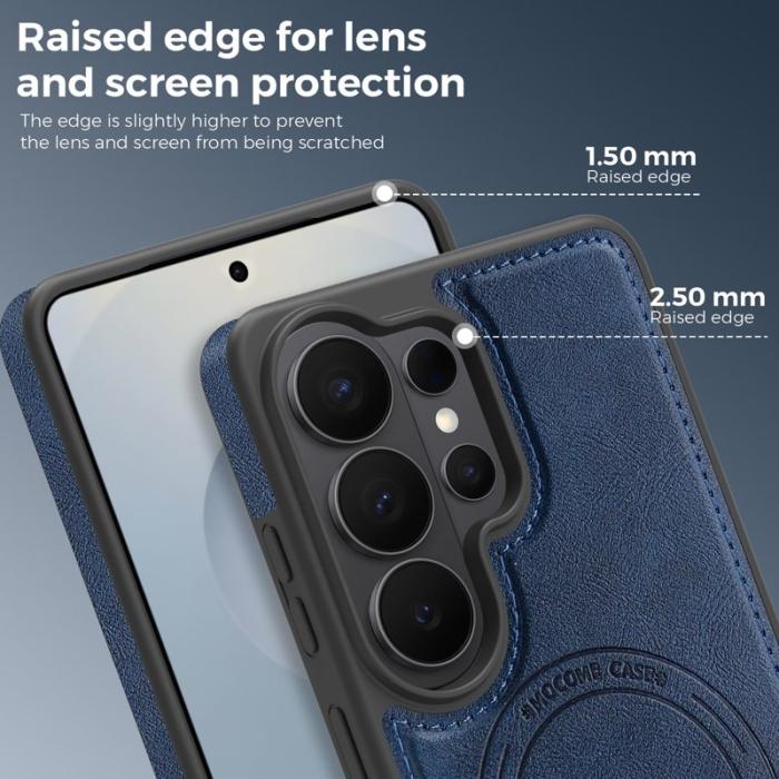 OEM - Mobilskal för Samsung Galaxy S26 Ultra Magnetiskt Konstläder - Safir