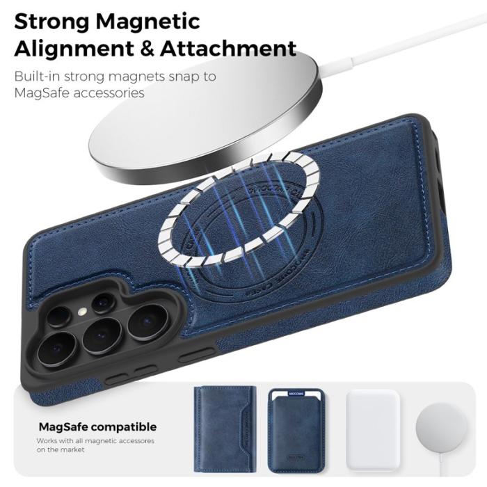 OEM - Mobilskal för Samsung Galaxy S26 Ultra Magnetiskt Konstläder - Safir