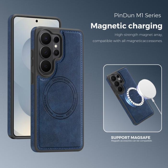 OEM - Mobilskal för Samsung Galaxy S26 Ultra Magnetiskt Konstläder - Safir