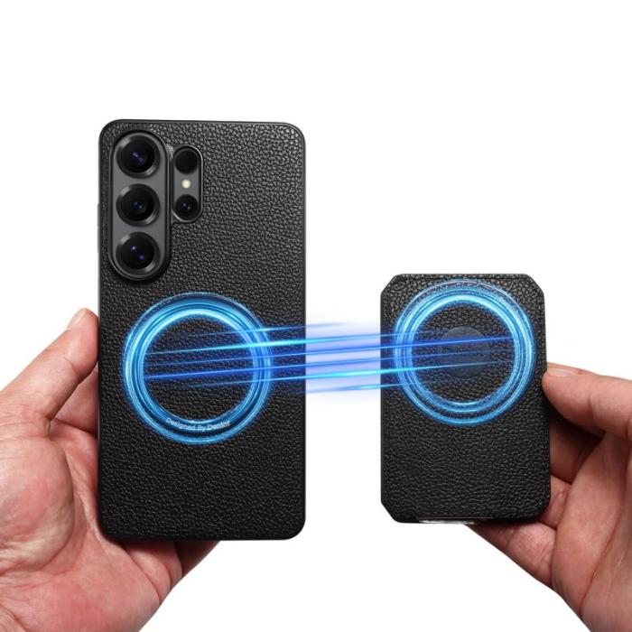 DENIOR - DENIOR Mobilskal för Samsung Galaxy S26 Ultra Magnetiskt Konstläder - Svart