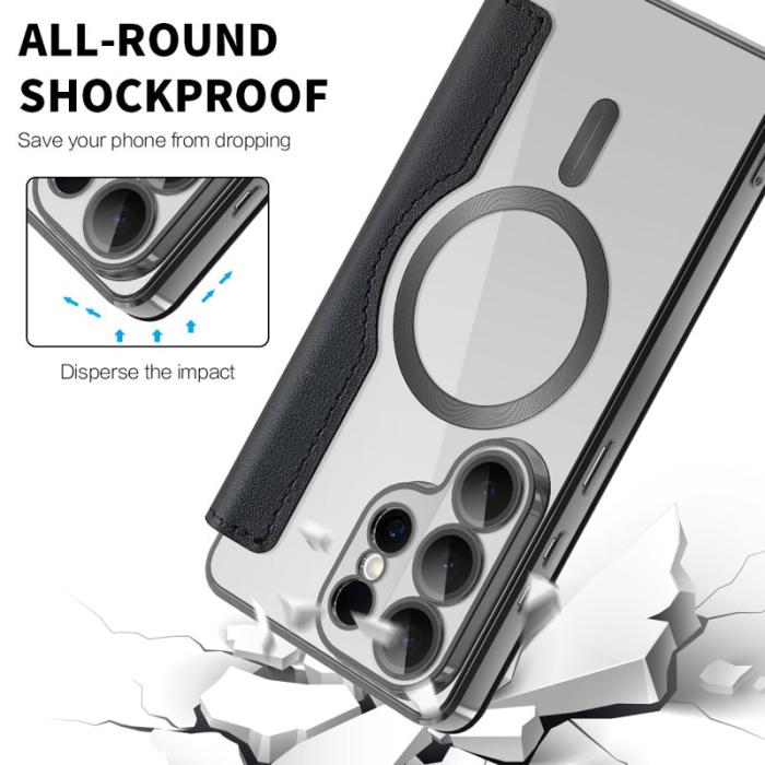 OEM - Mobilskal för Samsung Galaxy S26 Ultra Magnetiskt Konstläder - Svart