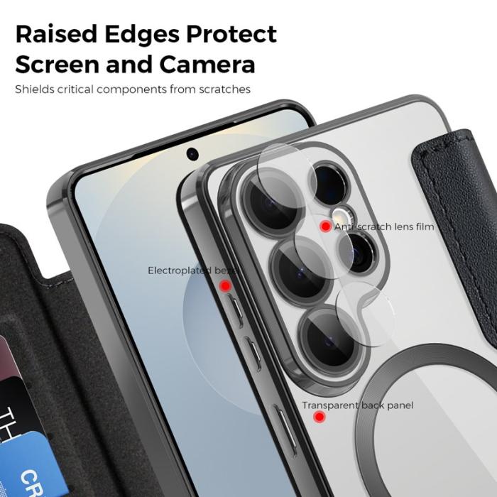 OEM - Mobilskal för Samsung Galaxy S26 Ultra Magnetiskt Konstläder - Svart