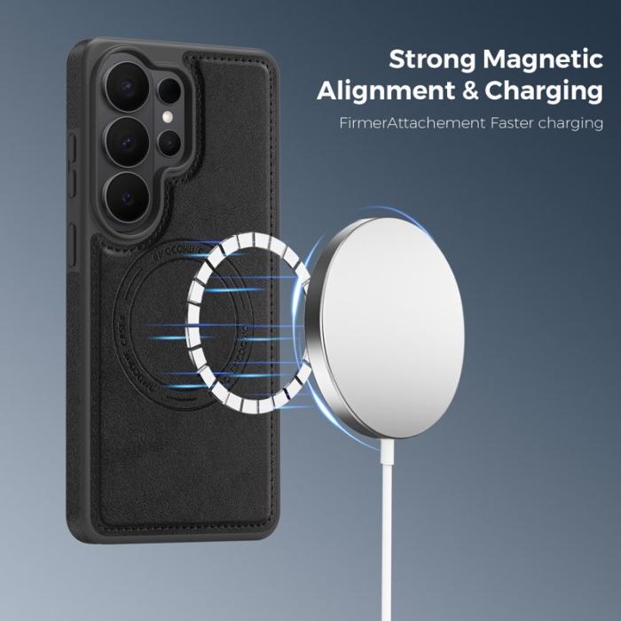 OEM - Mobilskal för Samsung Galaxy S26 Ultra Magnetiskt Konstläder - Svart