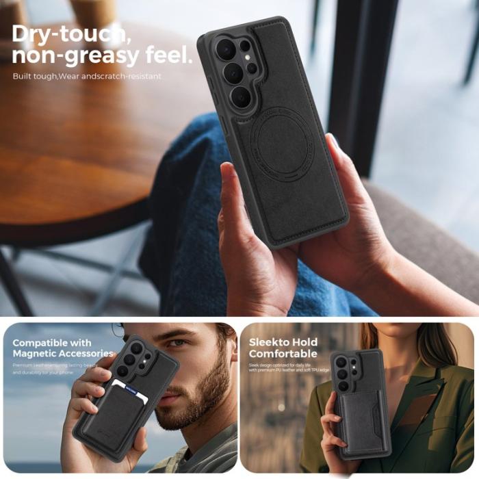 OEM - Mobilskal för Samsung Galaxy S26 Ultra Magnetiskt Konstläder - Svart