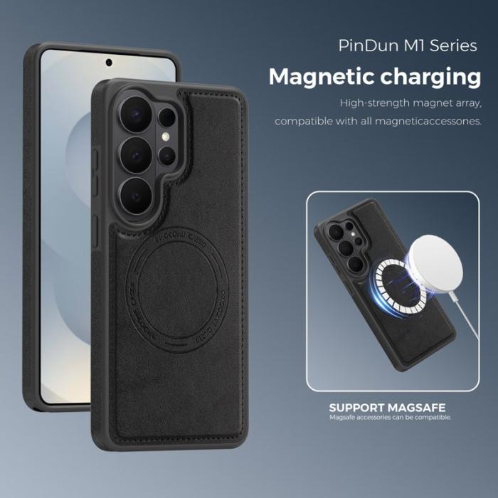 OEM - Mobilskal för Samsung Galaxy S26 Ultra Magnetiskt Konstläder - Svart