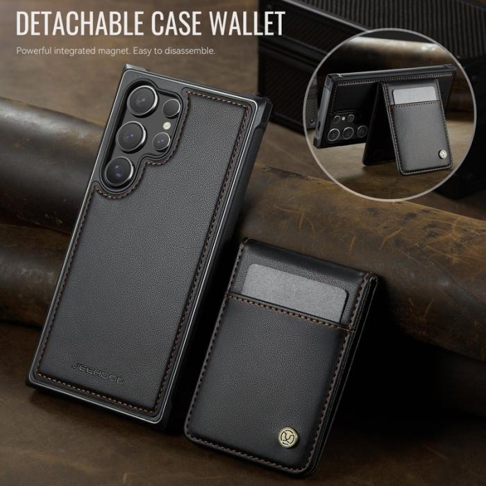 JEEHOOD - JEEHOOD Mobilskal för Samsung Galaxy S26 Ultra Magnetiskt Konstläder - Svart