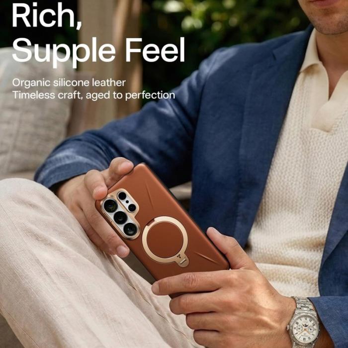 Torras - Torras Mobilskal för Samsung Galaxy S26 Ultra Magnetiskt Kickstand - Brun