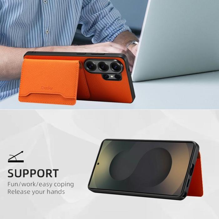DENIOR - DENIOR Mobilskal för Samsung Galaxy S26 Ultra Magnetiskt Kickstand - Orange