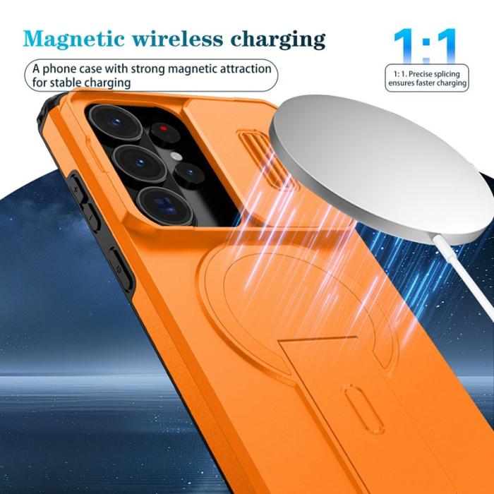 OEM - Mobilskal för Samsung Galaxy S26 Ultra Magnetiskt Kickstand - Orange
