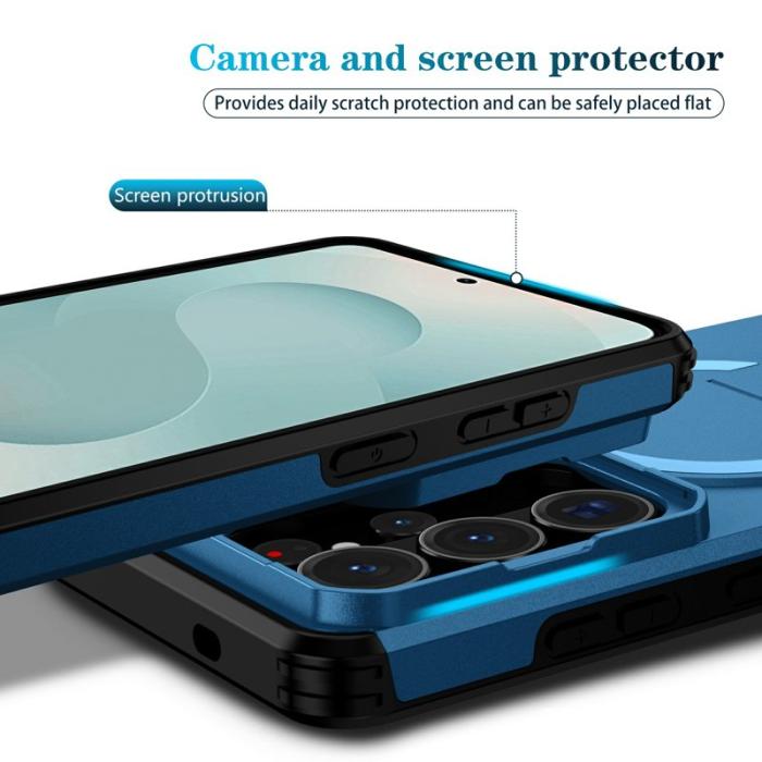 OEM - Mobilskal för Samsung Galaxy S26 Ultra Magnetiskt Kickstand PC + TPU - Blå