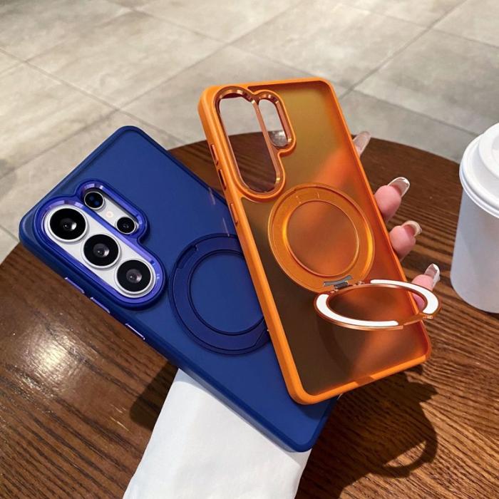 OEM - Mobilskal för Samsung Galaxy S26 Ultra Magnetiskt Kickstand PC + TPU - Blå