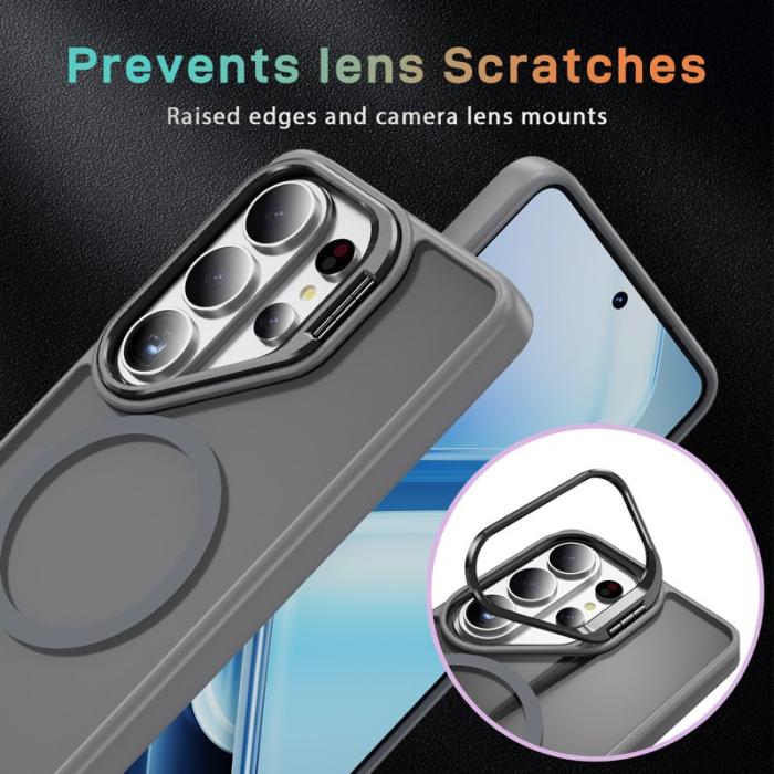 OEM - Mobilskal för Samsung Galaxy S26 Ultra Magnetiskt Kickstand PC + TPU - Grå